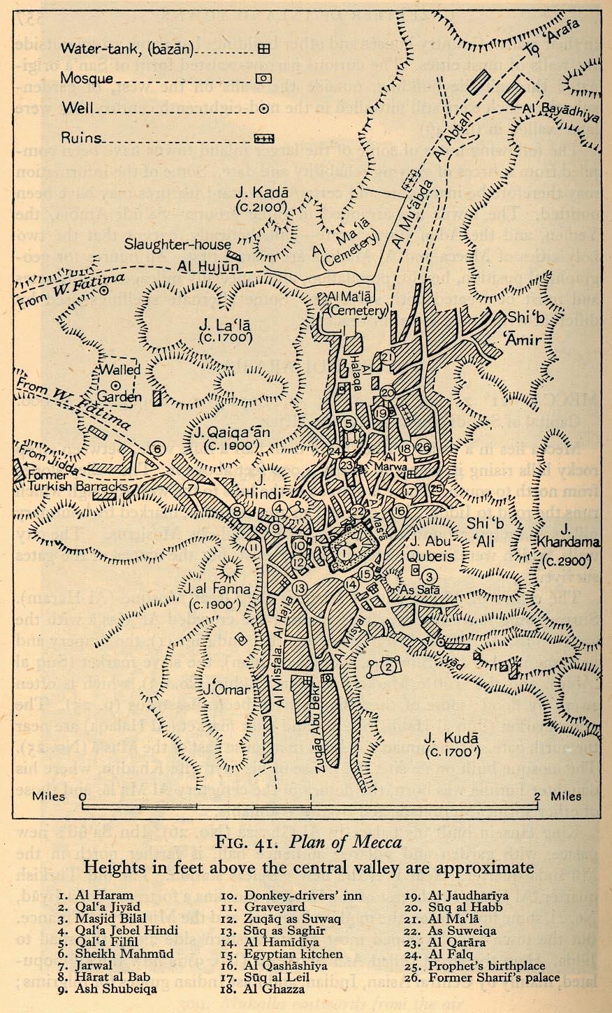 Mekka (Makkah) mapa historyczna