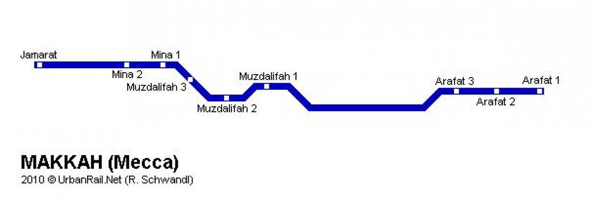 Mapa stref w Mekce (Makkah)